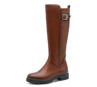 Tamaris Damen Long Boot Flat 1-25625-45, Botas a la Altura de Rodilla Mujer, coñac, 40 EU