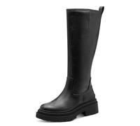 Tamaris Damen Long Boot Flat 1-25626-45, Botas a la Altura de Rodilla Mujer, Negro, 36 EU