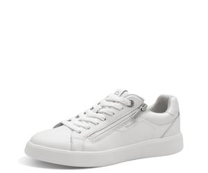 Tamaris Damen Low-Top Sneaker, Frauen Sneaker,Wechselfußbett,Comfort Lining,Papaw,Pass-Form,Pepper,Pflege Leicht,qualitaet,Trend,White,37 EU