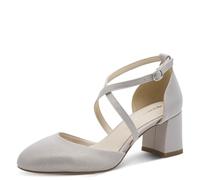 Tamaris Damen Pump with Strap 1-22438-46, Bomba Mujer, Platinum Glam, 37 EU