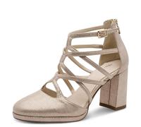 Tamaris Damen Pump with Strap 1-22446-46, Bomba Mujer, Lt Gold Struct, 38 EU