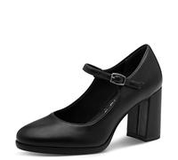 Tamaris Damen Pump with Strap 1-22462-45, Bomba Mujer, Negro Mate, 37 EU