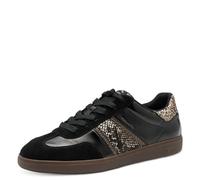 Tamaris Damen Sneaker Low 1-23624-43, Zapatillas Mujer, Negro Serpiente, 38 EU