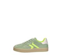 TAMARIS Zapatillas deportivas de piel, suela en color miel. Color Verde Salvia