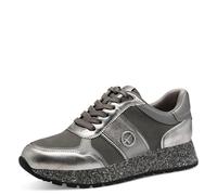 Tamaris Damen Sneaker Low 1-23727-42, Zapatillas Mujer, Silver Glam, 42 EU