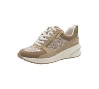 Tamaris Damen Sneaker Low 1-23754-45, Zapatillas Mujer, Beige Snake, 37 EU