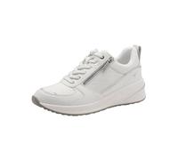 Tamaris Damen Sneaker Low 1-23754-45, Zapatillas Mujer, Blanco y Plateado, 37 EU
