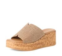 Tamaris Damen Wedge/Plat Mule 1-27228-44, Pantuflas Mujer, Brown Struct, 41 EU