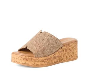 Tamaris Damen Wedge/Plat Mule 1-27228-44, Pantuflas Mujer, Brown Struct, 41 EU