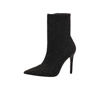 Tamaris Heart & Sole 1-25304-41 - Botín ancho, Black Glam, 39 EU