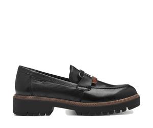 Tamaris - Mocasines Casuales de Cuero Negro - Shoes - Mujer - Negro - 40 EU -