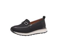 Tamaris Mocasines para Mujer 1-24750-44, Peine Negro y Negro, 6 UK