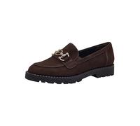 Tamaris Mocasines para Mujer de Piel, Cómodos, Mocca Ante, 40 EU