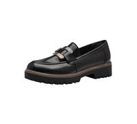Tamaris Mocasines para Mujer de Piel, Cómodos, Negro, 38 EU