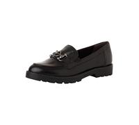 Tamaris Mocasines para Mujer de Piel, Cómodos, Negro, 38 EU