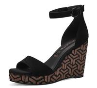 Tamaris Mujer 1-28331-42, Sandalias con cuña, Negro, 36 EU