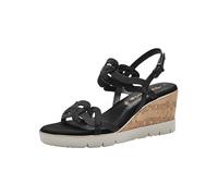 Tamaris Mujer 1-28355-42, Sandalias con cuña, Black, 42 EU