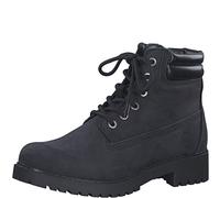 Tamaris Mujer Botas, señora Botas con Cordones,Plantilla Desmontable,DUOtex,Impermeable,Medias Botas,Cordones,Black Uni,39 EU