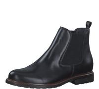 Tamaris Mujer Botines, señora Botas Chelsea,Botas,Medias Botas,botín,Bota de Deslizamiento,Plano,Black Leather,41 EU