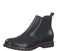 Tamaris Mujer Botines, señora Botas Chelsea,Botas,Medias Botas,botín,Bota de Deslizamiento,Plano,Black Leather,40 EU