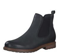 Tamaris Mujer Botines, señora Botas Chelsea,botas,medias botas,botín,bota de deslizamiento,plano,BLACK/STRUCT.,39 EU