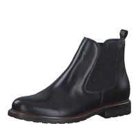 Tamaris Mujer Botines, señora Botas Chelsea,Botas,Medias Botas,botín,Bota de Deslizamiento,Plano,Black Leather,42 EU