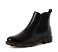 Tamaris Mujer Botines, señora Botas Chelsea,Botas,Medias Botas,botín,Bota de Deslizamiento,Plano,Black Leather,40 EU