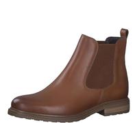 Tamaris Mujer Botines, señora Botas Chelsea,Botas,Medias Botas,botín,Bota de Deslizamiento,Plano,Nut Leather,39 EU