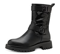 Tamaris Mujer Botines, señora Botas Estilo Biker,TOUCHit,Botas,Medias Botas de Motorista,Planas,Black,36 EU