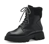 Tamaris Mujer Botines, señora Botas Militares,Botas de Invierno,Zapatos de Invierno,Caliente,Forrado,Botas,Medias Botas,Black Leather,38 EU