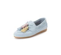 Tamaris Mujer Cuero Moccassin 1-23610-46-895 Mujeres Zapatos Mocasines Azul Claro
