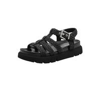 Tamaris Mujer Damen 1-28402-46 Sandalia cuña, Negro, 39 EU