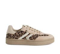 Tamaris Mujer Leapord Piel ante Marrón Moda Cordones Zapatillas
