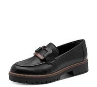Tamaris Mocasines para Mujer de Piel, Cómodos, Negro, 39 EU