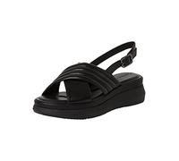 Tamaris Mujer Sandalias, señora Sandalias,TOUCHit,Zapatos de Verano,Sandalias de Verano,cómodas,Planas,Black Leather,40 EU