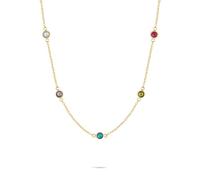 Tamaris Necklace - Collar con brillantes circonitas de acero inoxidable - IP Gold - Cadena de ancla ajustable hasta 45 cm - resistente al agua y agradable para la piel