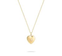Tamaris Necklace - Collar con circonita de acero inoxidable - IP Gold - Cadena de ancla ajustable 50 cm - impermeable y agradable para la piel
