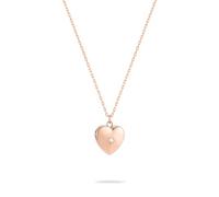 Tamaris Necklace - Collar con circonita de acero inoxidable - IP oro rosa - Cadena de ancla ajustable 50 cm - impermeable y agradable para la piel