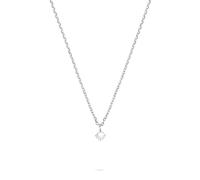 Tamaris Necklace - Collar con colgante brillante de acero inoxidable - Plata - Cadena de ancla ajustable hasta 43 cm - Impermeable y agradable para la piel