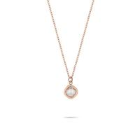 Tamaris Necklace - Collar con colgante de circonita brillante de acero inoxidable - IP oro rosa - Cadena de ancla ajustable hasta 50 cm - resistente al agua y agradable para la piel