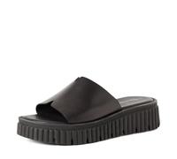 Tamaris Pantuflas de cuero, Negro, 40 EU