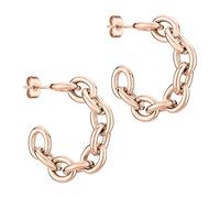 Tamaris Pendientes de aro, 3,2 cm, Acero inoxidable, Sin piedras preciosas