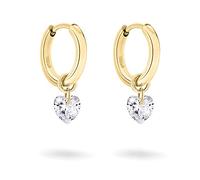Tamaris Pendientes de aro TJ-0366-E-16, 1,6, Acero inoxidable, Cubic Zirconia