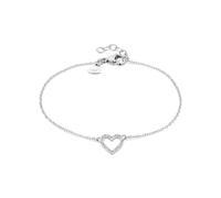 Tamaris Pulsera con colgante de corazón - Amazon Exclusive, 21 cm, Acero inoxidable, Circonita cúbica