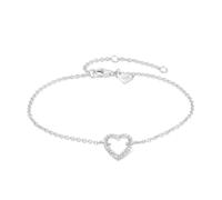 Tamaris Pulsera de corazón TJ-0548-B-21 plata 925, 21 cm, Plata, Circonita cúbica