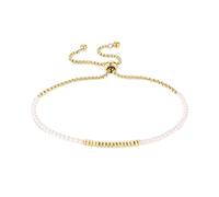 Tamaris Pulsera para mujer con cierre de cordón, cuentas con pulsera de tela, resistente al agua, joya para mujer, 21 cm, Acero inoxidable, No es una piedra preciosa