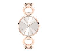 Tamaris Reloj analógico de Cuarzo para Mujer con Correa de Acero Inoxidable, Oro Rosa, 33 mm, Moderno