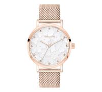 Tamaris Reloj analógico de Cuarzo para Mujer con Correa de Acero Inoxidable TT-0180-MQ, Oro Rosa