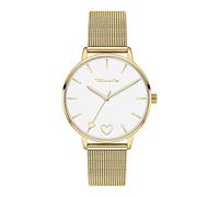 Tamaris Reloj de Mujer con Meshband de Acero Inoxidable y Herz-Detail - Runde schlichte Reloj de Pulsera para Mujer en Plata, Gold, Oro Rosa, Bicolor - Idea de Regalo