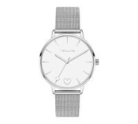 Tamaris Reloj de Mujer con Meshband de Acero Inoxidable y Herz-Detail - Runde schlichte Reloj de Pulsera para Mujer en Plata, Gold, Oro Rosa, Bicolor - Idea de Regalo